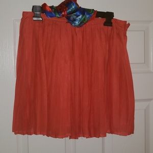 Pleated Mini Skirt